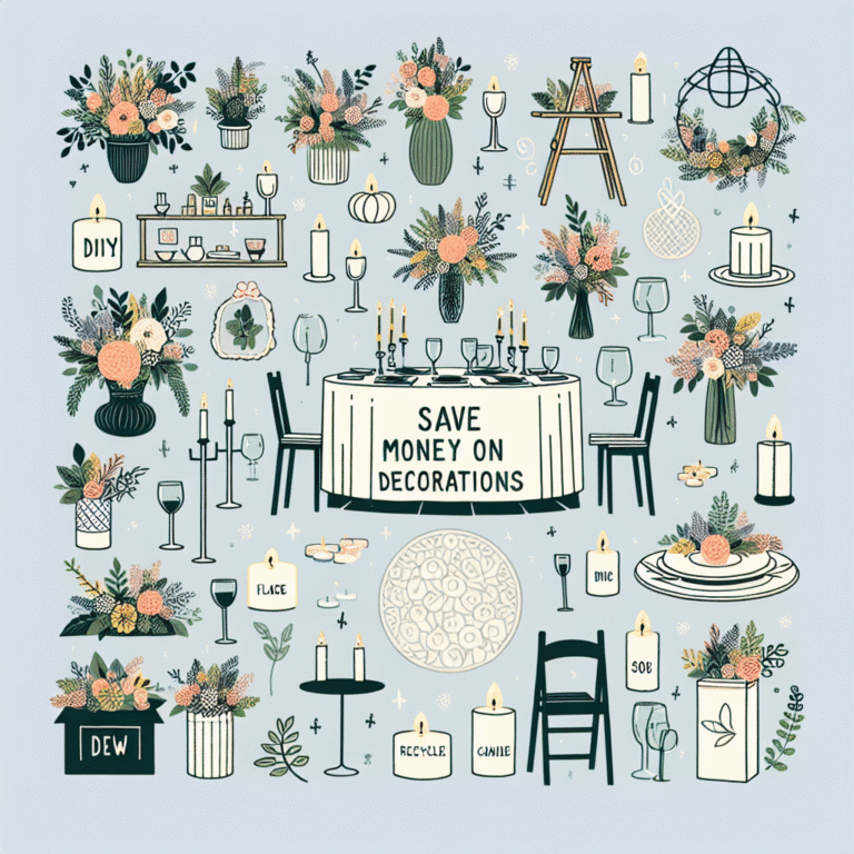 creative ways to save on wedding decor