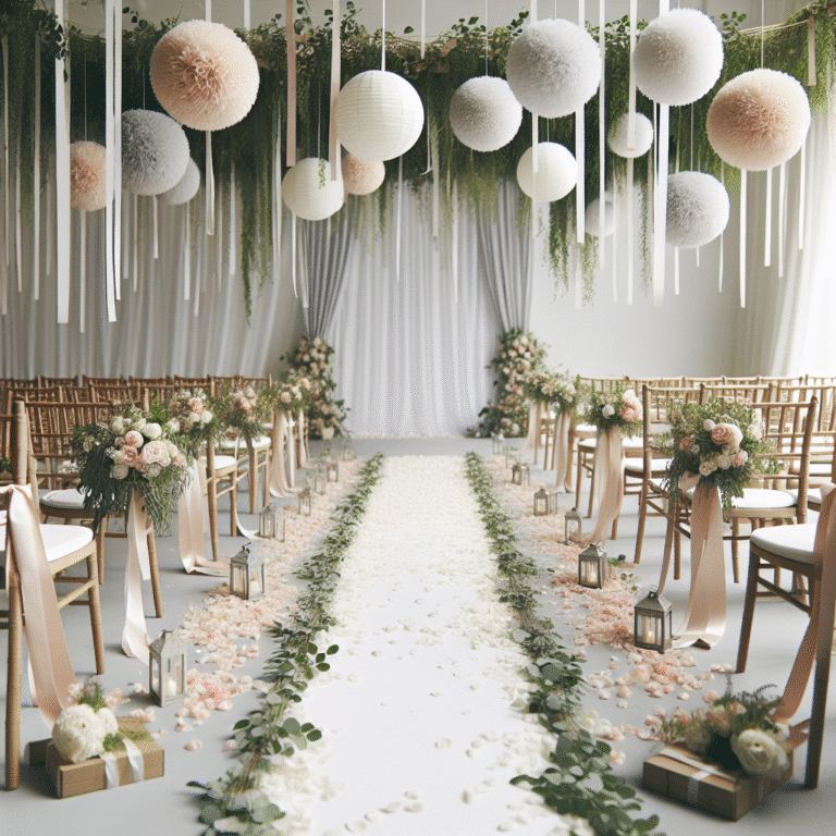 inexpensive wedding aisle decorations