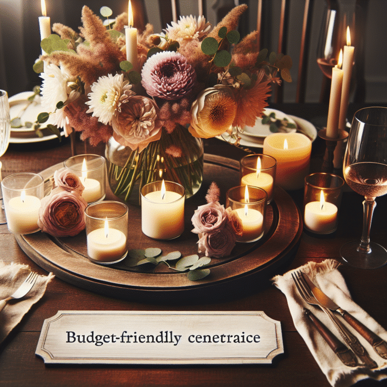 cheap centerpiece ideas using flowers and candles