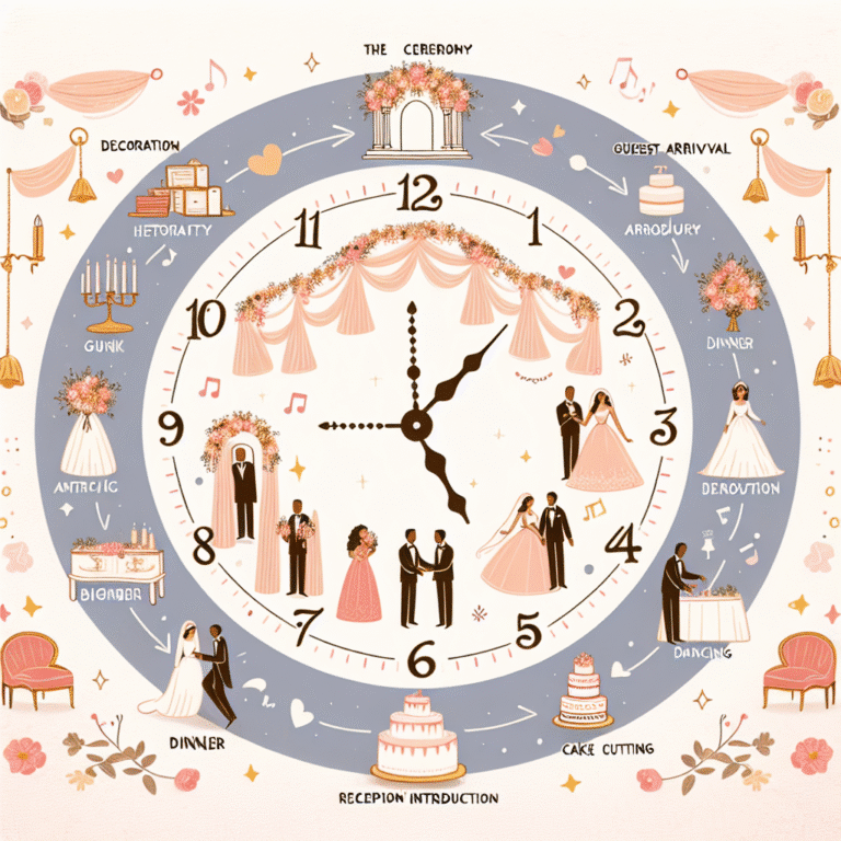 wedding day timeline for smooth execution
