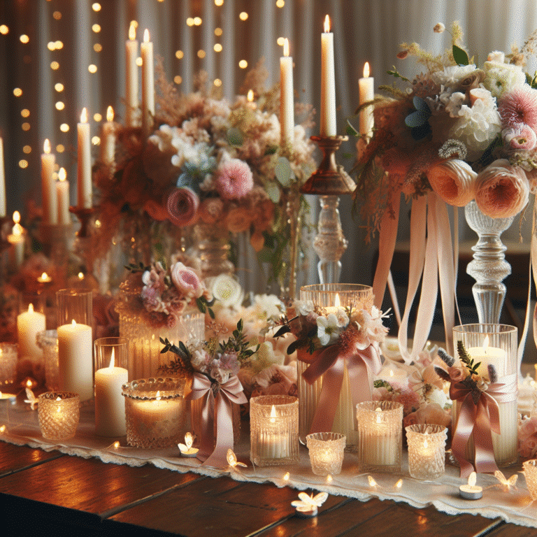DIY candle decoration for weddings