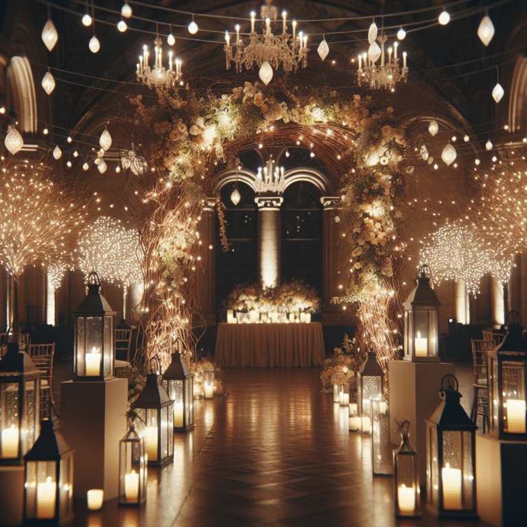 low-cost wedding lighting ideas