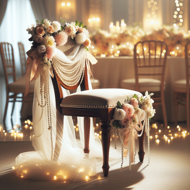 DIY chair decorations for wedding reception